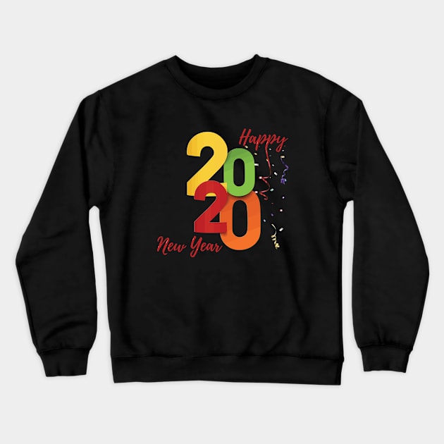 Happy New Year 2020 Crewneck Sweatshirt by kingdom_of_design